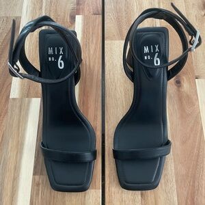 Sling Black Strappy Heels